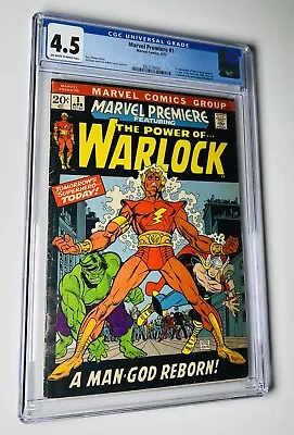 Buy Marvel Premiere #1 1972 Marvel 1st Appearance Of Him Adam Warlock Cgc 4.5 • 64.16£