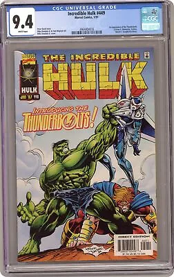 Buy Incredible Hulk #449 CGC 9.4 1997 3964404016 1st App. Thunderbolts • 203.88£