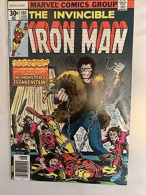Buy Invincible Iron Man #101 Comic Book (1977 Marvel) Monster Frankenstein • 17.80£