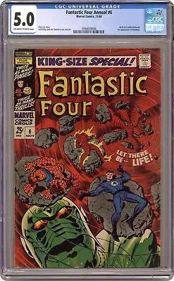 Buy Fantastic Four Annual #6 CGC 5.0 1968 3994039006 1st App. Franklin Richards • 295.82£