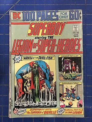 Buy 1974 Superboy #202 Starring The Legion Of Super Heroes DC Comics 100 Pages VG • 9.41£