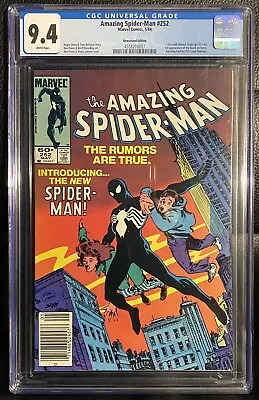 Buy Amazing Spider-Man #252 CGC 9.4 Marvel 1984 Newsstand 1st Black Costume • 134£