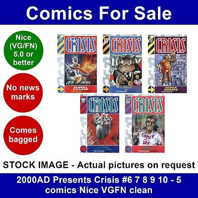 Buy 2000AD Presents Crisis #6 7 8 9 10 - 5 Comics Nice VGFN Clean • 11.99£