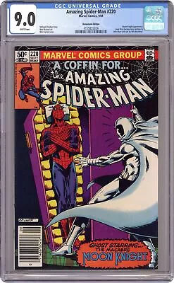 Buy Amazing Spider-Man #220D CGC 9.0 Newsstand 1981 4155855024 • 43.97£