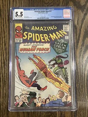 Buy Amazing Spider-Man #17 CGC 5.5 (VG/FN  2nd Of Original Green Goblin *PNCARDS* • 356.21£