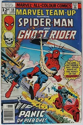 Buy Comic Book - Marvel - Marvel Team-Up Spider-Man & Ghost Rider - #58 June 1977 • 6.99£