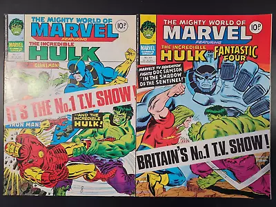 Buy The Mighty World Of Marvel Starring Hulk #316 & #317 Marvel Uk 1978 • 0.99£