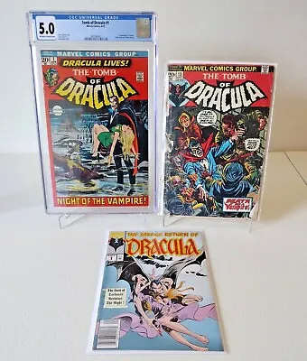 Buy Tomb Of Dracula #1 CGC 5.0 1st App Dracula Tomb Of Dracula #13 Blade Comic Lot!! • 394.95£