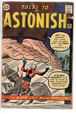 Buy Tales To Astonish #36 (1962) - Grade 2.0 - Ant-man Hunted By Comrade X - Ditko! • 159.90£