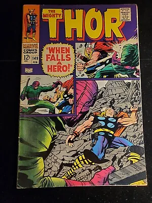 Buy THOR 149, Marvel Comics 1968,  WHEN FALLS A HERO   BATTLE WITH THE WRECKER! • 27.34£