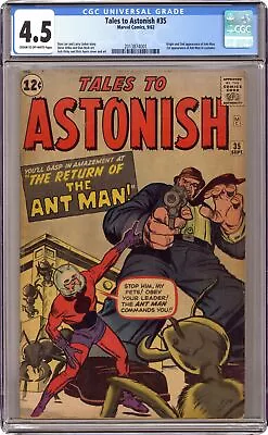 Buy Tales To Astonish #35 CGC 4.5 1962 2013874001 1st App. Ant-Man In Costume • 584.44£