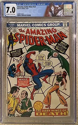 Buy AMAZING SPIDER-MAN #127 (1973) CGC 7.0 OW/W Pgs 1st App Of 3rd Vulture🔑 • 63.92£