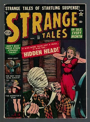 Buy Atlas Marvel Comics Strange Tales 10 6.5 FN+ 1952 Horror Hidden Head Golden Age • 721.27£