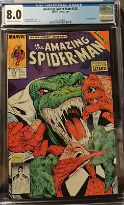 Buy Amazing Spider-Man 313 CGC 8.0  Off White TO White Pages • 31.77£
