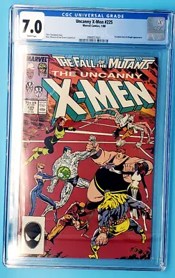 Buy ⚔️uncanny X-men #225 Cgc 7.0⚔️the Fall Of The Mutants⚔️buy/collect This Comic!⚔️ • 24.12£