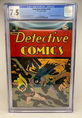 Buy Detective Comics #103 CGC 7.5 OFF-WHITE To WHITE Pages - Dick Sprang Cover • 1,655.82£