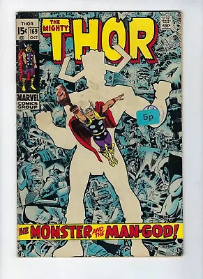 Buy Thor # 169 Origin Of Galactus Key Issue Oct 1969 VG+ • 49.95£