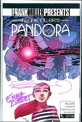 Buy Frank Miller's Pandora #1 VARIANT 1:25 Signed X2 Emma Kubert Frank Miller NM COA • 52.12£