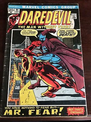 Buy Daredevil Issue #91 Comic Book Mr. Fear App VG 1972 Marvel Comics • 7.92£