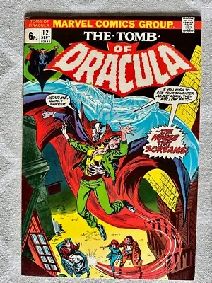 Buy Tomb Of Dracula 12 (1973) Wolfman Colan 2nd Blade FN/VFN • 49.99£