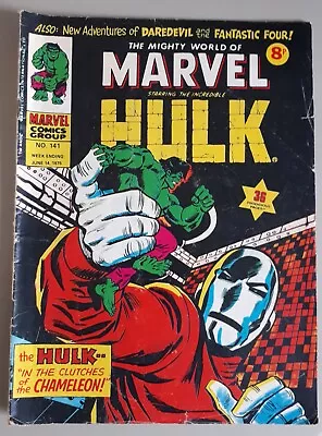 Buy The Mighty World Of Marvel Starring The Incredible Hulk (141 Marvel UK 1975) • 2£