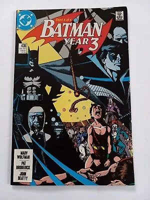 Buy Batman #436 (Aug 1989, DC)Batman Year 3 - Different Roads George Perez Nightwing • 9.49£