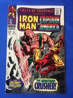 Buy Tales Of Suspense #91 FN+ (6.5) MARVEL ( Vol 1 1967) Iron Man, Cap America (3) • 26£