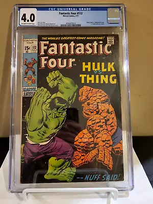 Buy Fantastic Four #112 CGC 4.0 - John Buscema Cover + Art/Stan Lee Story 1971 • 98.82£