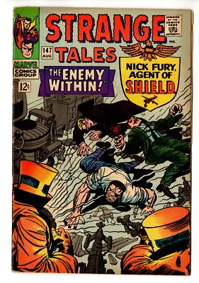 Buy Strange Tales #147,  Nick Fury Stars In  The Enemy Within!  Aug 1966, DECENT • 41.62£