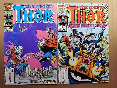 Buy Thor 371 372 FN 1986 Sharp VF/NM 1st Time Variance Authority Lot Of 2 • 8.04£