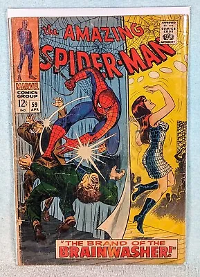 Buy Amazing Spider-man #59 (Marvel Comics, 1968) 1st Mary Jane Watson Cover! • 49.86£