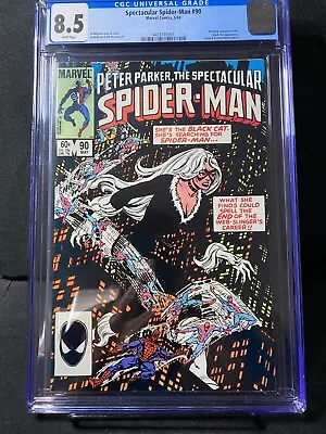 Buy The Spectacular Spider-man #90 1984 CGC 8.5 1st Black Costume Key • 51.78£
