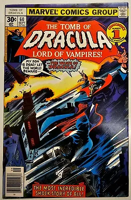 Buy Bronze Age Marvel Comic Tomb Of Dracula Key Issue 60 High Grade VF/NM • 10£