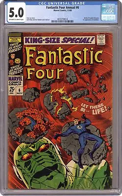 Buy Fantastic Four Annual #6 CGC 5.0 1968 4018759014 1st App. Franklin Richards • 114.54£
