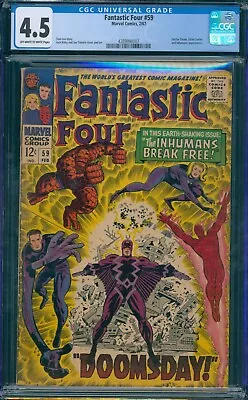 Buy Fantastic Four #59 1967 CGC 4.5 OW-W Pages! • 39.98£