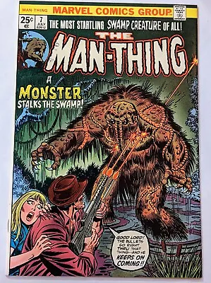 Buy Vintage Marvel Comics Group 1974 The Man-Thing #7 A Monster Stalks The Swamp! • 5.54£