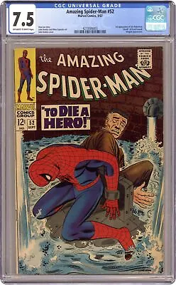 Buy Amazing Spider-Man #52 CGC 7.5 1967 4219506003 • 177.22£