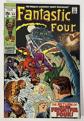 Buy Fantastic Four #94 (1969) 1st Appearance Of Agatha Harkness In 7.0 Fine/Very ... • 157.74£