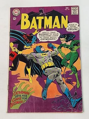 Buy Batman 197 Cover App Batgirl And Catwoman 4th Silver Age Catwoman App 1967 • 59.96£