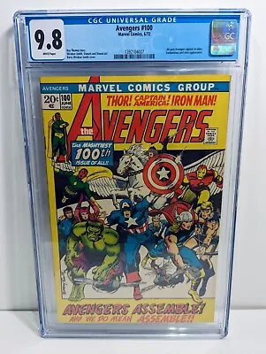 Buy The Avengers (1963 1st Series) #100 Marvel 1972 Anniversary Issue Grade CGC 9.8 • 1,970.48£