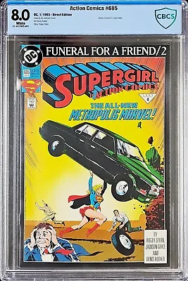 Buy ACTION #685 CBCS 8.0 Supergirl Action Comics #1 Cover Homage • 47.97£