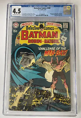 Buy Detective Comics #400 DC Comics CGC 4.5 June 1970 1st App Of Man-Bat • 294.95£