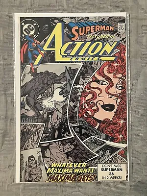 Buy Action Comics #645 (dc 1989) 1st Maxima 🔑 Starman App 🔥 Copper Age 🔥 Nice! • 1.59£
