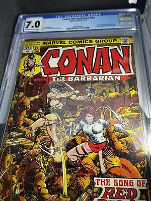 Buy Conan The Barbarian 24 CGC 7.0 1st Full App. Red Sonja Last Barry Smith • 118.59£