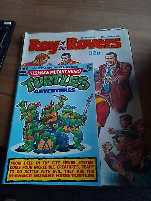 Buy ROY OF THE ROVERS Comic 27/1/1990 With Free Gift Teenage Mutant Ninja Turtles • 7.99£