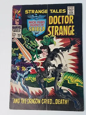 Buy Strange Tales 163 Marvel Comics Nick Fury Dr Strange Silver Age Steranko 1967 • 23.98£