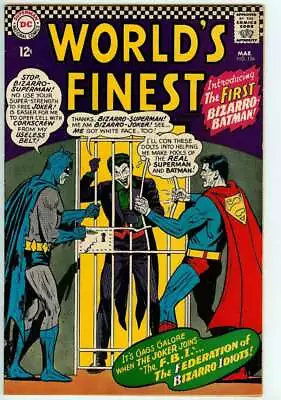 Buy World's Finest #156 7.0 // 1st Appearance Of Bizarro Batman Dc Comics 1966 • 173.56£