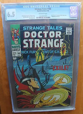 Buy 1968 Strange Tales #168 Doctor Strange Nick Fury CGC 6.5 Marvel Comic Book Dr G5 • 106.29£