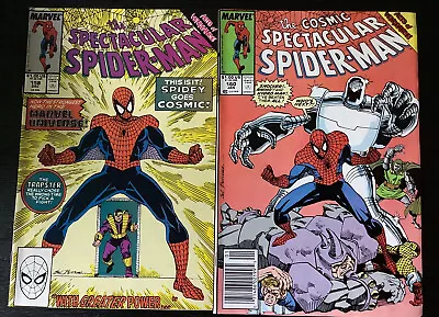 Buy The Spectacular Spider-Man #158 #160 Newsstand 1989/90 Comics 1st Cosmic Spidey • 15.82£