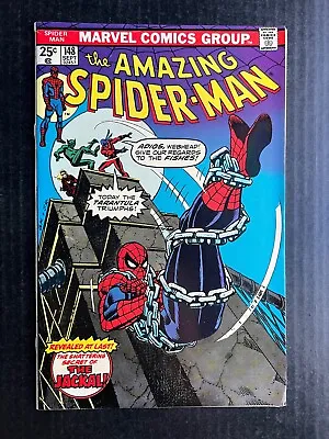 Buy AMAZING SPIDER-MAN #148 September 1975 Jackal Identity Marvel Vintage Key Issue • 63.19£